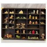 Wall mount shadowbox with mini animals