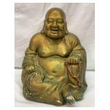 Vtg ceramic Laughing Buddha statue