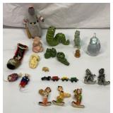 Shadowbox figures.  Pewter, ceramic, etc..
