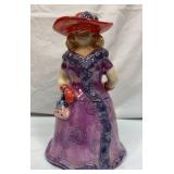 Lady in red hat cookie jar