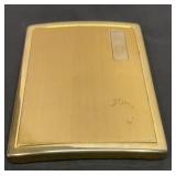 Art deco gold colored cigarette case