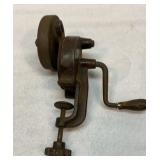 Old hand crank bench top grinder