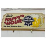 Pabst Blue Ribbon wood advertising sign