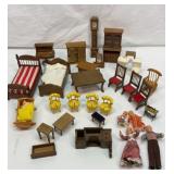 Large lot of doll furniture