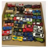 40 Hot Wheels and Matchbox vehicles