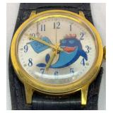 Charlie the Tuna advertising watch on leather band