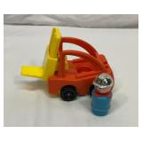 1970s Fisher-Price Little People orange forklift