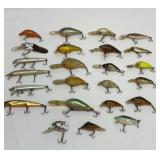 Large lot of vintage fishing lures. 24 total