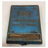 Antique metal cigarette case with striker roll