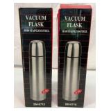 Two new stainless steel vacuum flasks
