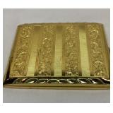 Vtg gold colored cigarette case
