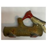 Vtg cast-iron woodpecker toothpick picker