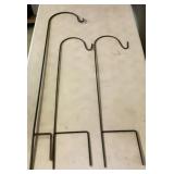 Three short shepherds hooks