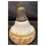 Old pendant light fixture. Probably above a sink