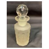 Frosted glass perfume bottle