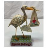 Jim Shore.  A Bundle of Joy, stork and baby