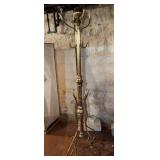 Gold tone metal coat stand
