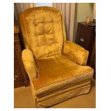 Vtg Ayers gold colored swivel Rocker