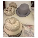 Vtg hats and a hat box
