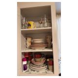 Contents of kitchen cabinets and pantry closet