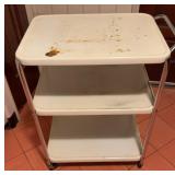 Vintage metal rolling cart