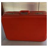 Vtg orange tangerine color luggage
