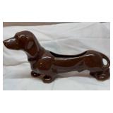 Ceramic dachshund dog planter