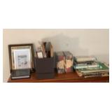 Photo books, office stuff, newspapers, etc.