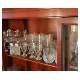 Shelf full of glassware
