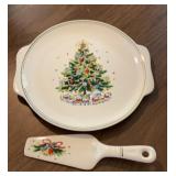 Salem cake plate and spatula