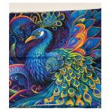 Four new unique peacock pillow covers.  17 x 17.