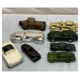 Seven Avon classic car perfume bottles, etc.