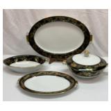 Narumi Golden Night dishes. Occupied Japan.