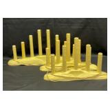 Vtg candle window lights. 2 with five. One 8