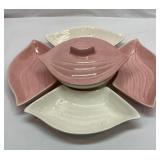 Vtg 6 pc hors dï¿½oeuvre tray pieces