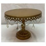 Metal pedestal bedazzled cake stand