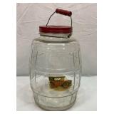 Vtg barrel shaped pickle jar. 14 inches tall.