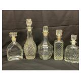 Group of glass decanters