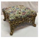 Heavy metal cast iron footstool