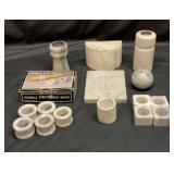 Gray and white marble pieces.  See description.