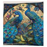 Six new unique peacock pillow covers.  17 x 17.