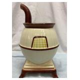 Ceramic barrel stove cookie jar