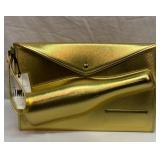 New gold colored wine bottle purse