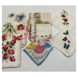 Eight vintage handkerchiefs