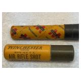 Two old Winchester air rifle pellets containers
