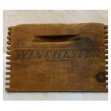 Antique Winchester 12 gauge ammo box end