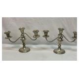Two Whiting weighted sterling silver candlesticks
