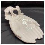 Vtg ceramic hands with grapevines