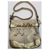 Gold and tan Coach purse.  Authentic.