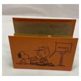 Vtg 1950 Charlie Brown and Snoopy letter holder